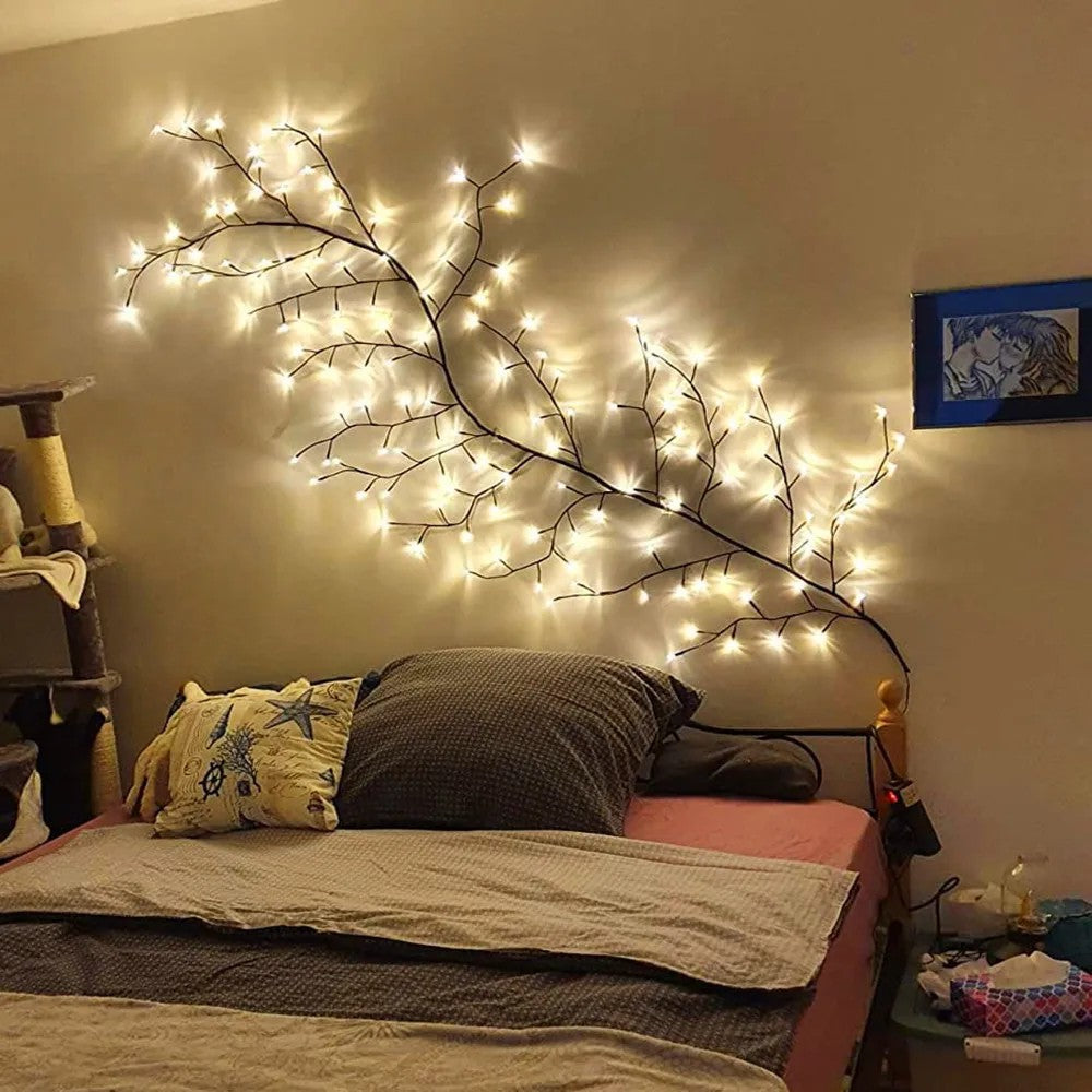USB LED Vine Lights – Rattan Branch String Lights with 8 Modes for Wall & Home Decor