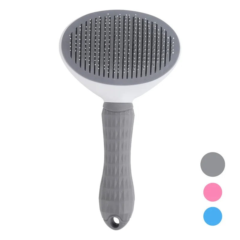Self-Cleaning Pet Hair Remover Comb – Cat Slicker Brush for Shedding, Dog & Cat Grooming Brush – Easy Hair Removal Tool