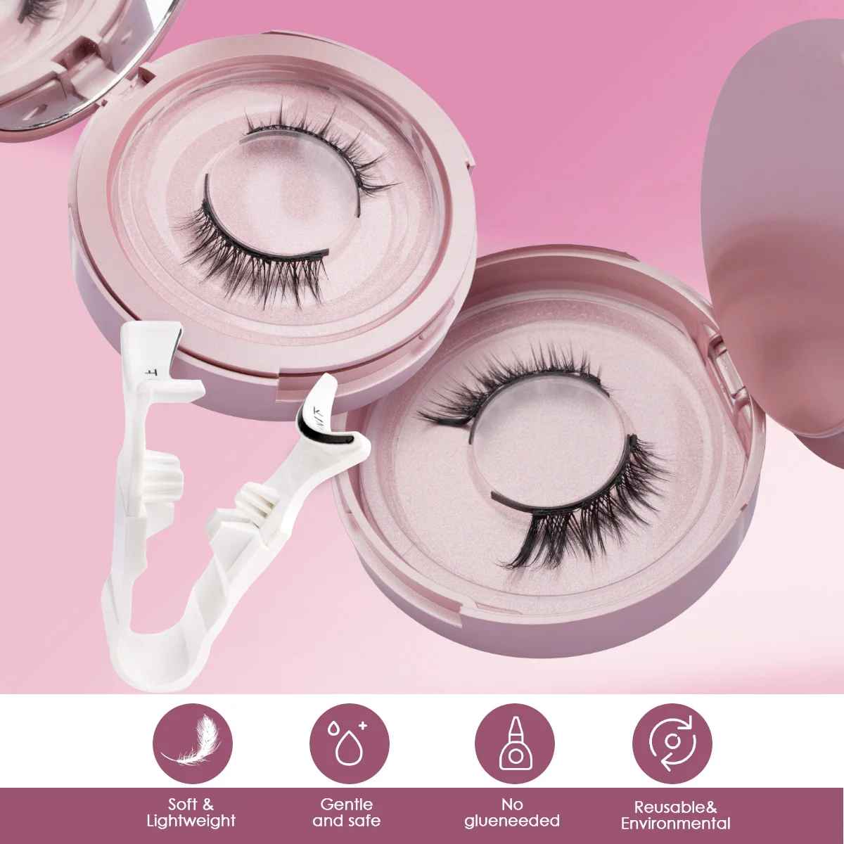LASHVIEW Magnetic Eyelashes Kit – Reusable, No Glue, Natural Look | Easy Applicator