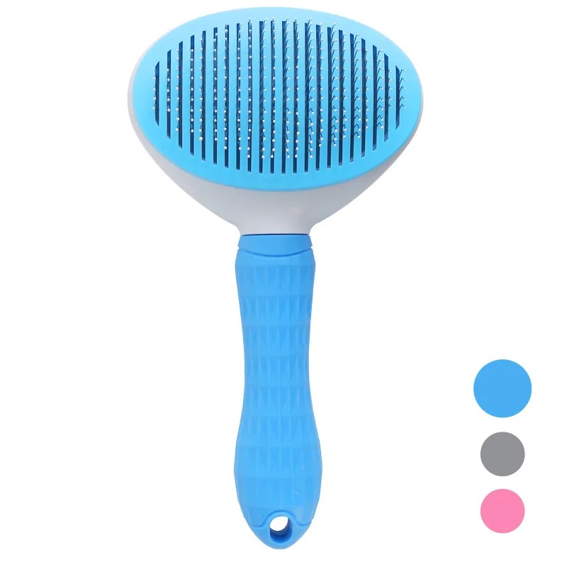 Self-Cleaning Pet Hair Remover Comb – Cat Slicker Brush for Shedding, Dog & Cat Grooming Brush – Easy Hair Removal Tool