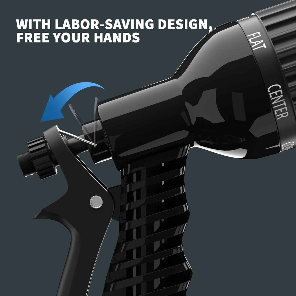 50FT Expandable Garden Hose 7-Function Spray Gun, Anti-Kink, Lightweight