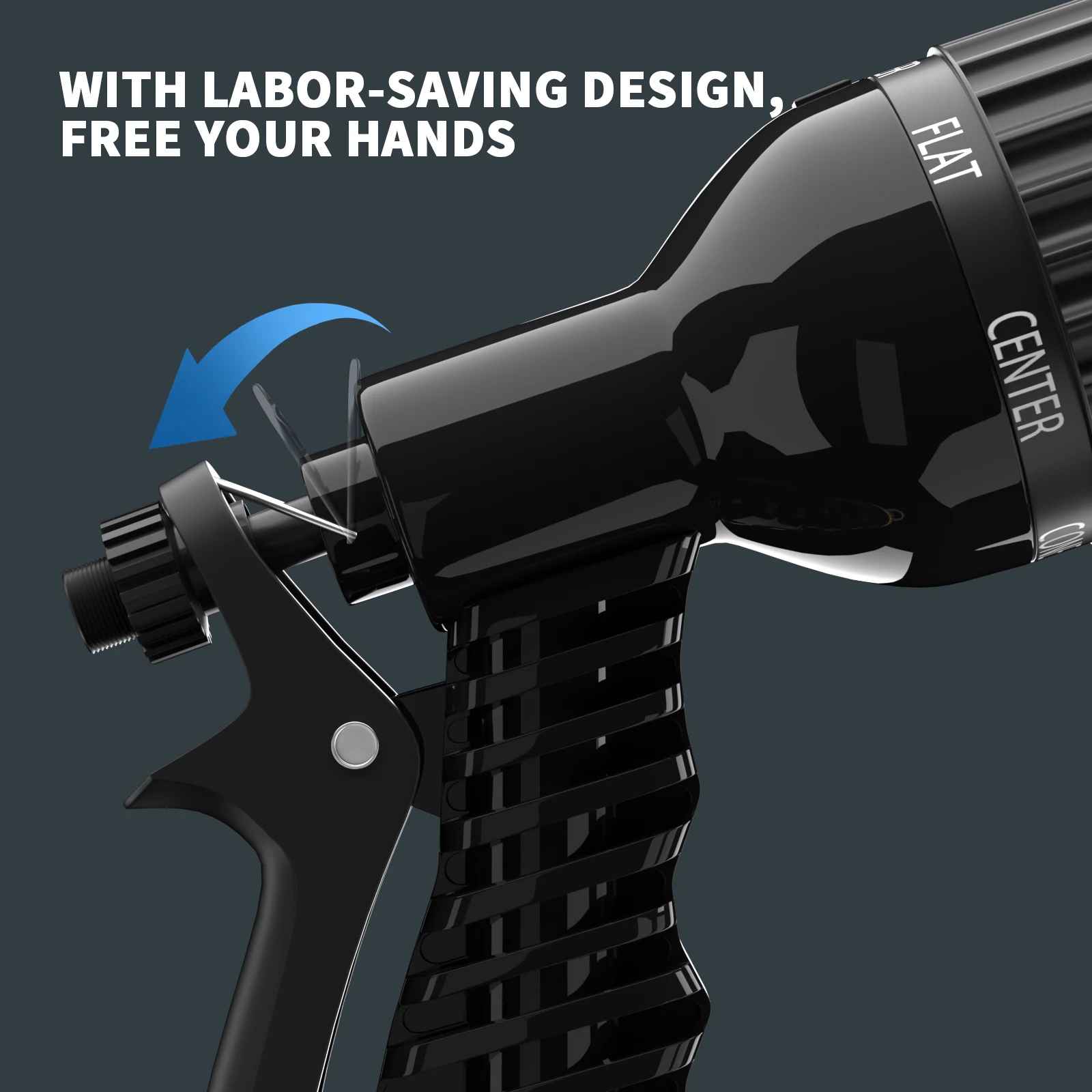 50FT Expandable Garden Hose 7-Function Spray Gun, Anti-Kink, Lightweight