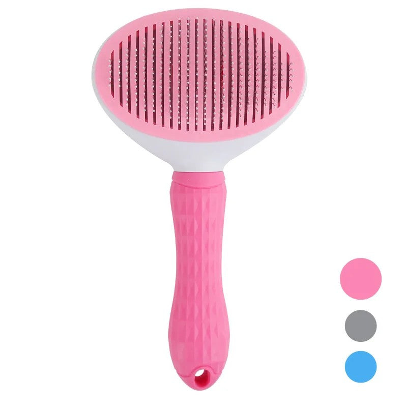 Self-Cleaning Pet Hair Remover Comb – Cat Slicker Brush for Shedding, Dog & Cat Grooming Brush – Easy Hair Removal Tool