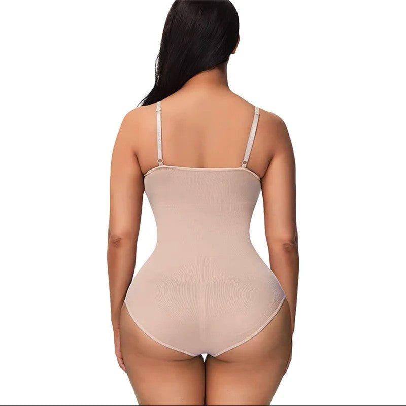OWEQ Women Bodysuit Tummy Control Shapewear  High Compression Elastic Body Shaper, Seamless Sculpting Underwear for Smooth Look & Comfort