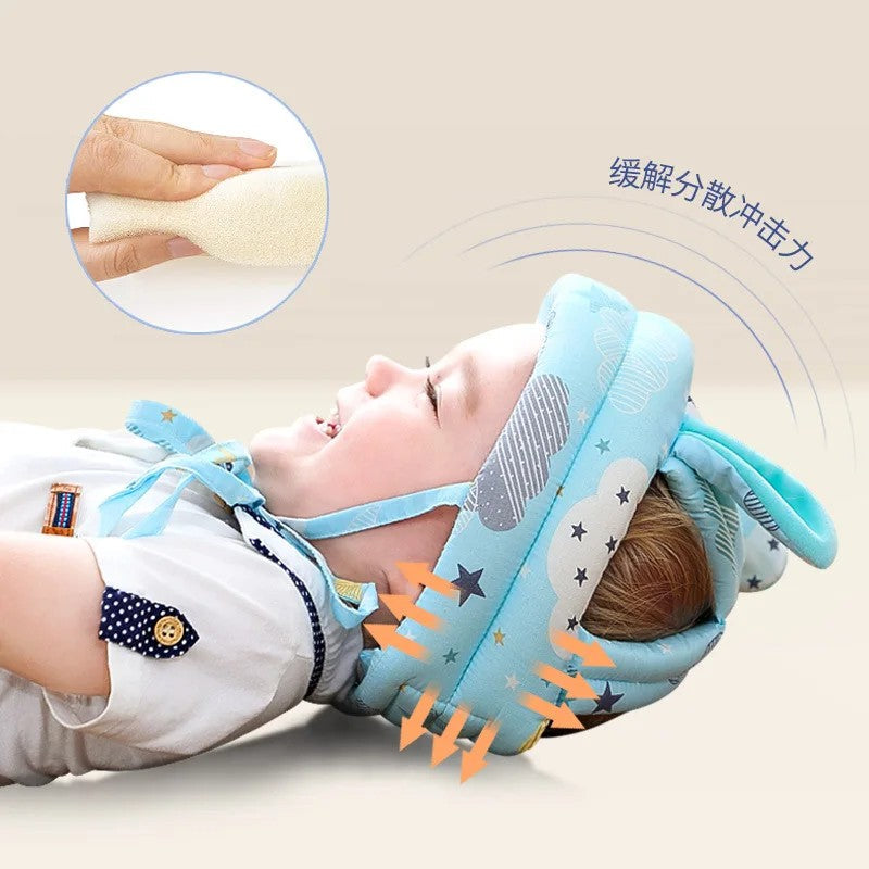 Baby Head Protector Hat – Adjustable Soft Helmet for Toddlers & Infants – Breathable Anti-Shock Safety Cap