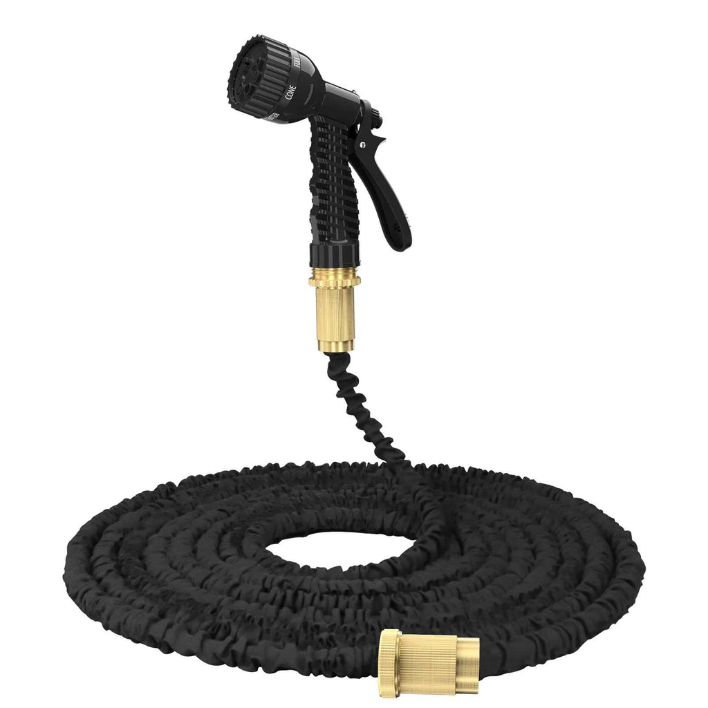 50FT Expandable Garden Hose 7-Function Spray Gun, Anti-Kink, Lightweight