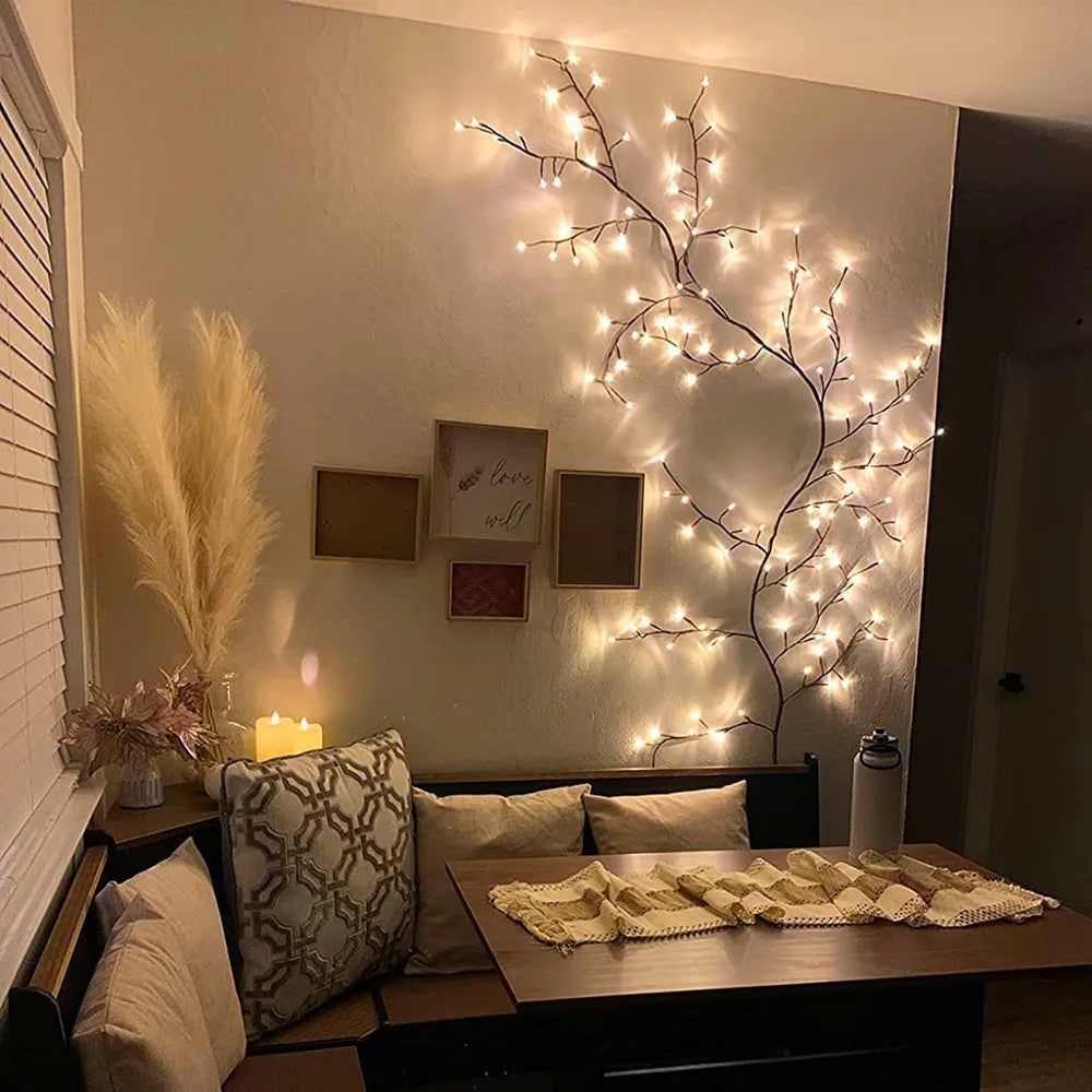 USB LED Vine Lights – Rattan Branch String Lights with 8 Modes for Wall & Home Decor