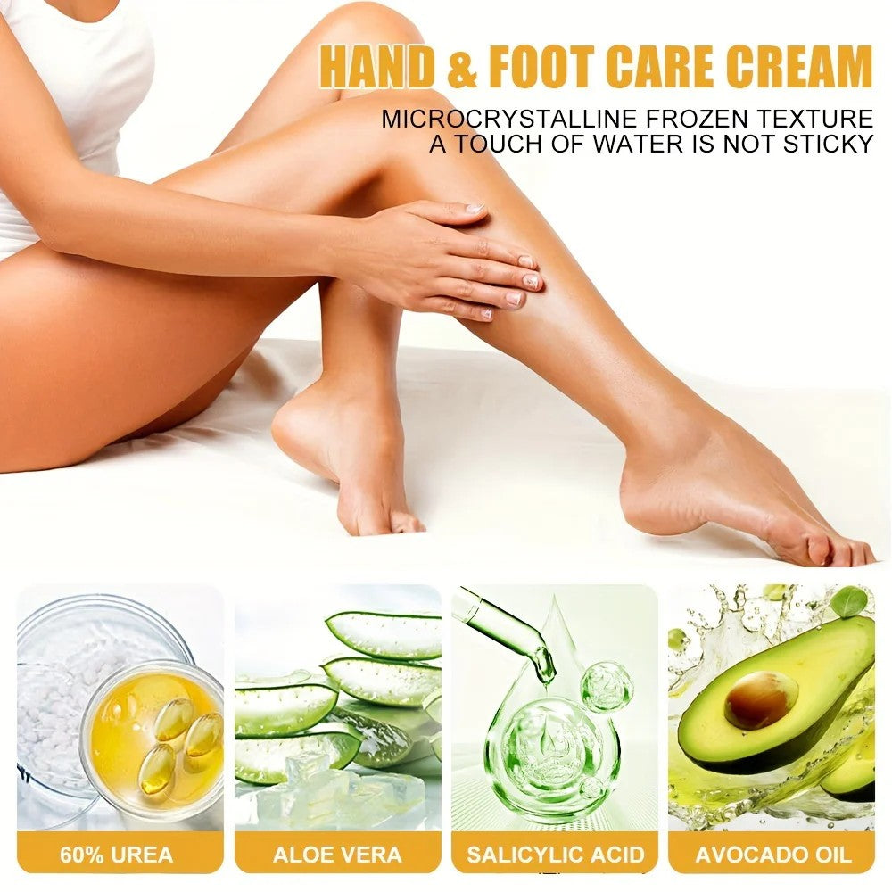LGRAMER 40% Urea Foot Cream - Repairs Cracked Heels, Deep Moisturizer for Dry Rough Feet