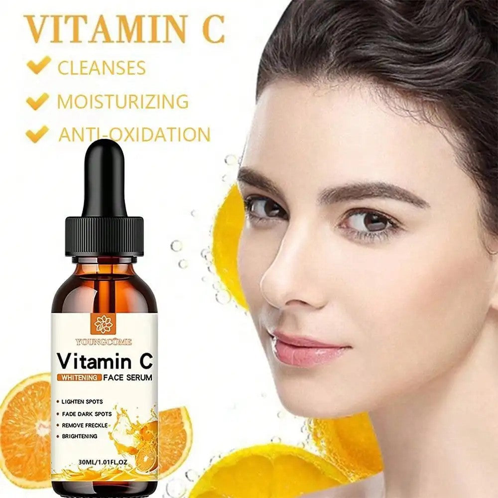 Vitamin C Facial Essence with Hyaluronic Acid – Dark Spot Remover & Anti-Aging Moisturizer – Brightening Skin Care (30ml)