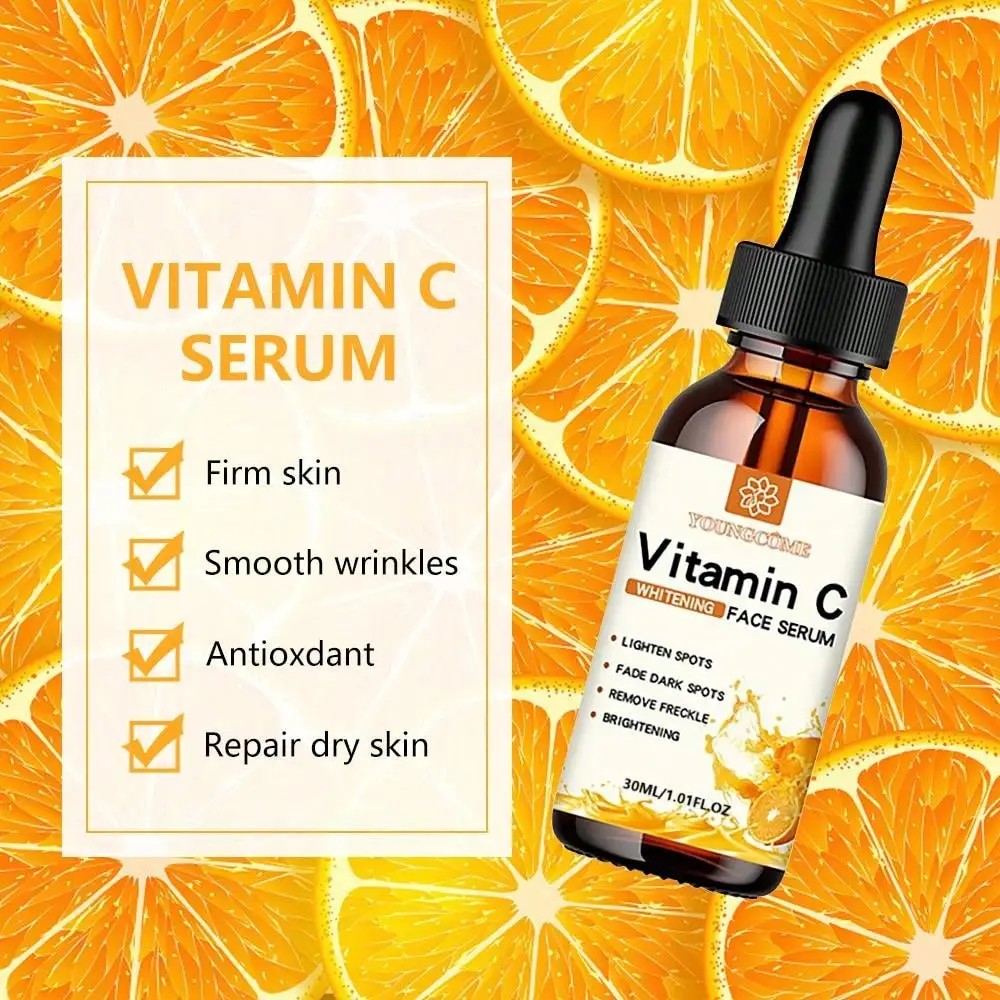 Vitamin C Facial Essence with Hyaluronic Acid – Dark Spot Remover & Anti-Aging Moisturizer – Brightening Skin Care (30ml)